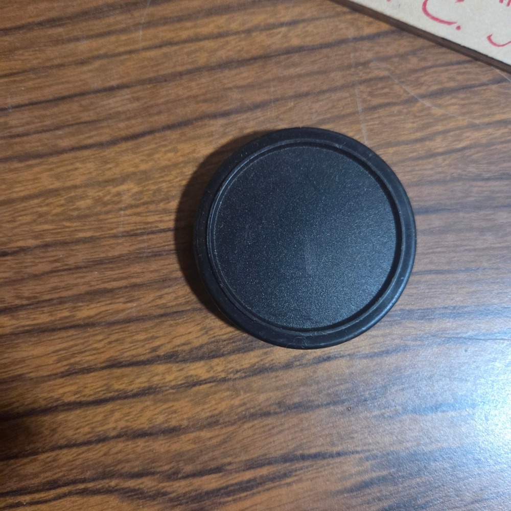Universal 52mm Slip-On Camera Lens Cap Black Plastic Protective Cover Vintage